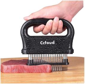 img 4 attached to 🔪 Stainless Steel Ultra Sharp Meat Tenderizer, Needle Blade Tenderizer with Cleaning Brush - Enhancing Beef Tenderness, Ideal Baking Kitchen Accessory by Ccfoud