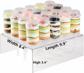 img 3 attached to Round Push Pop Cake Stand with 20 Holes and 24-pack Clear Push-Up Cake Pop Shooter Plastic Containers