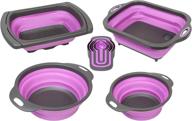 purplechef 10-piece silicone over-the-sink collapsible kitchen strainer set with colander, mixing bowl, cutting board, and measuring cups logo