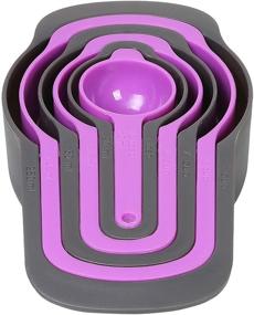 img 1 attached to PurpleChef 10-Piece Silicone Over-the-Sink Collapsible Kitchen Strainer Set with Colander, Mixing Bowl, Cutting Board, and Measuring Cups