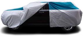 img 2 attached to 🚗 Waterproof Titan Lightweight Car Cover (Bondi Blue) for Mid-Size SUVs - Compatible with Ford Explorer, Jeep Grand Cherokee, and More - Measures 206 Inches with Driver-Side Door Zipper