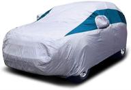 🚗 waterproof titan lightweight car cover (bondi blue) for mid-size suvs - compatible with ford explorer, jeep grand cherokee, and more - measures 206 inches with driver-side door zipper logo