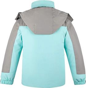 img 3 attached to Stay Warm and Dry with Wantdo Girl's 3-in-1 Waterproof Ski Jacket - Windproof Winter Snow Coat with Hood - Ideal for Snowboarding and Rainy Weather