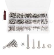 360pcs #2-56#4-40#6-32 pan head phillips 304 stainless steel screws and hex nuts assortment kit, small screws kit, plain finish by binifimux logo