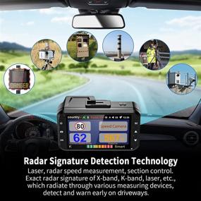 img 2 attached to 🚗 Spedal 3-in-1 Combined Radar Detector for Cars with Dashcam and GPS - 140° Wide Angle Full HD 1296P Camera, WDR Night Vision, Global Speed Limits Data, Laser Detection + 32GB Card Included