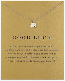 img 2 attached to 🐘 Кулон с удачным слоном SK Angel Friendship Compass Necklace с открыткой для подруги