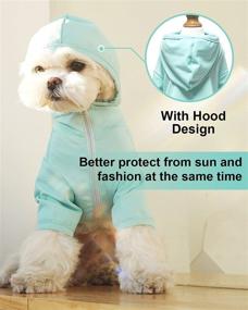 img 1 attached to 🐶 Sun Shield Dog Tee with Hoodie - UV Protection Sun Shirt for Small to Medium Dogs - Pet Anxiety Relief & Summer Sun Protection Vest - Prevents Foxtails & Alopecia - Lightweight, Machine Washable