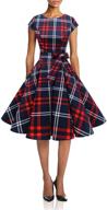 dressystar vintage christmas rockabilly redwhiteplaids women's clothing in dresses logo