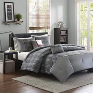 🛏️ impressive intelligent design daryl 5 piece comforter set in grey for full/queen beds - id10-177 logo