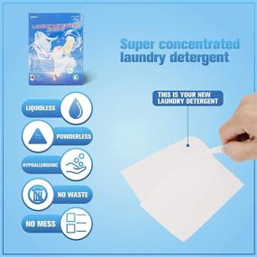 img 1 attached to 🌱 SENBOYA Laundry Detergent Sheets - Unscented with Fresh Linen Fragrance - Safe for Sensitive Skin, All Ages - Eco-friendly, Biodegradable - Efficient Decontamination - Easy Dissolve - Perfect for Home, Dorm, Travel, Camping & Hand-Washing (1 Pack of 60 Sheets)