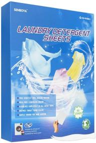 img 4 attached to 🌱 SENBOYA Laundry Detergent Sheets - Unscented with Fresh Linen Fragrance - Safe for Sensitive Skin, All Ages - Eco-friendly, Biodegradable - Efficient Decontamination - Easy Dissolve - Perfect for Home, Dorm, Travel, Camping & Hand-Washing (1 Pack of 60 Sheets)