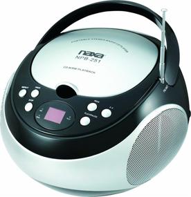 img 1 attached to 📻 NAXA Electronics NPB-251BK: Compact Portable CD Player with AM/FM Stereo Radio, Black