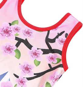 img 2 attached to Sparkle Leotard Gymnastics Athletic B136_PinkPurple_6A Girls' Clothing