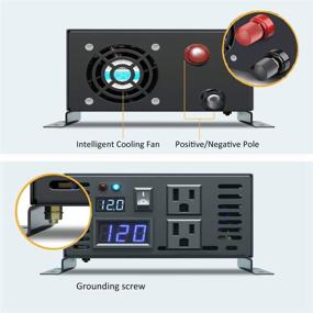 img 3 attached to 🔋 WZRELB RBP60024B1 - High-Quality Pure Sine Wave Inverter: DC to AC 24VDC Input, 120VAC Output - Off-Grid Backup Power Supply Converter