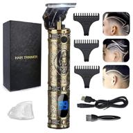 🔌 gsky electric pro li men's hair trimmer: zero gapped cordless clipper with led display for professional haircut & outline grooming logo