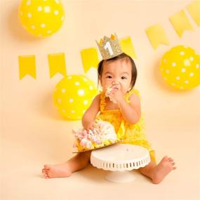 img 2 attached to 👑 WOWOO Glitter Crown for 1st Birthday - A Must-Have Birthday Girl Gift!