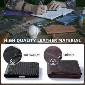 img 1 attached to 👔 Premium Leather Men's Accessories: Minimalist Wallets, Card Cases & Money Organizers with Blocking Technology