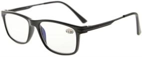 img 4 attached to 👓 Eyekepper Blue Light Blocking Multifocal Reading Glasses for Men - No Line Progressive Multifocus Readers, Black +3.00