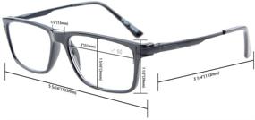 img 2 attached to 👓 Eyekepper Blue Light Blocking Multifocal Reading Glasses for Men - No Line Progressive Multifocus Readers, Black +3.00