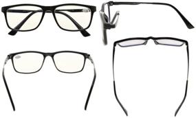 img 3 attached to 👓 Eyekepper Blue Light Blocking Multifocal Reading Glasses for Men - No Line Progressive Multifocus Readers, Black +3.00