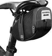 rockbros bicycle saddle bag - under seat bike bag - strap-on cycling wedge pack - mountain road bike seat storage bag, 0.75l logo