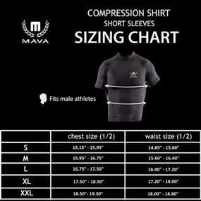 img 2 attached to 💪 Mava Sports Men's Compression Short Sleeve Shirt: Ultimate Baselayer for Intense Gym Workouts