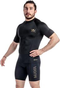 img 3 attached to 💪 Mava Sports Men's Compression Short Sleeve Shirt: Ultimate Baselayer for Intense Gym Workouts