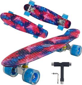 img 4 attached to 🛹 Geelife 22" Complete Mini Cruiser Skateboard: Perfect for Beginners, Youths, Teens, Girls, and Boys