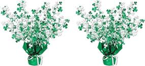 img 4 attached to 🍀 Captivating Beistle Shamrock Centerpiece in Green and White: A stunning decorative focal point