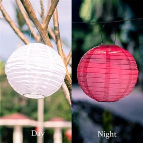 img 3 attached to 🏮 Vigdur 3Packs 10 Inch Color Changing Round Solar Lantern Lights - Perfect Chinese and Japanese LED Decor for Home, Party, and Wedding