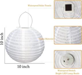 img 2 attached to 🏮 Vigdur 3Packs 10 Inch Color Changing Round Solar Lantern Lights - Perfect Chinese and Japanese LED Decor for Home, Party, and Wedding