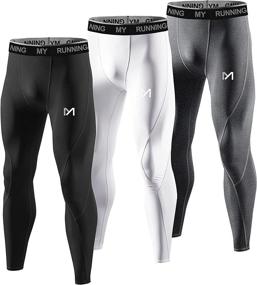 img 4 attached to Compression Leggings Athletic Underwear Training Sports & Fitness