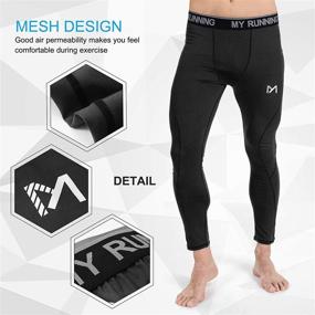 img 1 attached to Compression Leggings Athletic Underwear Training Sports & Fitness