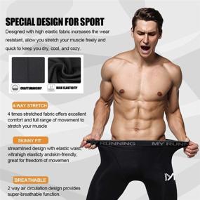 img 2 attached to Compression Leggings Athletic Underwear Training Sports & Fitness