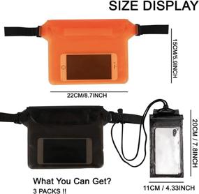img 3 attached to 🌊 XGiGiX Dry Bags Waterproof Pouch- 3 Packs: Ultimate Protection for Phone and Valuables for Fishing, Beach, Swimming, Diving, Snorkeling, Boating, Water Parks.
