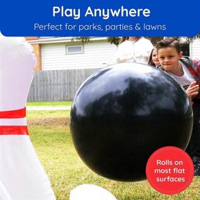 img 2 attached to Giggle N Go Kids Bowling Set - Ideal Indoor & Outdoor Games for Children. Hilariously Fun and Giant Yard Games for All Ages. Exciting Sports Games for Outdoors and Indoors.