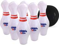 giggle n go kids bowling set - ideal indoor & outdoor games for children. hilariously fun and giant yard games for all ages. exciting sports games for outdoors and indoors. logo