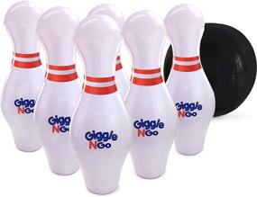 img 4 attached to Giggle N Go Kids Bowling Set - Ideal Indoor & Outdoor Games for Children. Hilariously Fun and Giant Yard Games for All Ages. Exciting Sports Games for Outdoors and Indoors.
