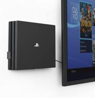 space-saving monzlteck ps4 pro wall mount: perfect fit (not for other ps4), effortless installation, neatly concealed behind or near your tv логотип