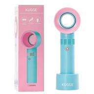🌀 upgraded portable rechargeable handheld lash fan for eyelash extension application - kugge mini bladeless eyelash fan dryer (green) logo