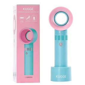 img 4 attached to 🌀 Upgraded Portable Rechargeable Handheld Lash Fan for Eyelash Extension Application - Kugge Mini Bladeless Eyelash Fan Dryer (Green)
