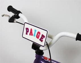 img 2 attached to Personalized Kids' Bicycle License Plate - Create Your Own Bike Name Plate with Over 150 Letter and Number Stickers - Ride Along Dolly