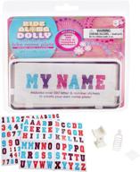 personalized kids' bicycle license plate - create your own bike name plate with over 150 letter and number stickers - ride along dolly logo