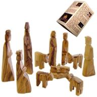 👶 holy land market olive wood children's nativity set - 12-piece set (3 inches): a timeless treasure for little ones logo