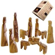 👶 holy land market olive wood children's nativity set - 12-piece set (3 inches): a timeless treasure for little ones логотип