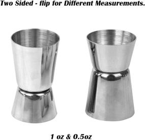 img 2 attached to 🍸 Complete 5-Pack Stainless Steel Liquor Pour Spouts Set with Double Jiggers and Accessories - SourceTon