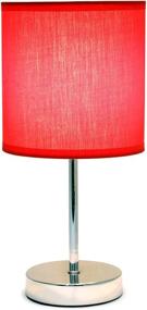 img 3 attached to 🔴 Red Fabric Shade Chrome Mini Basic Table Lamp LT2007-RED - Simple Designs