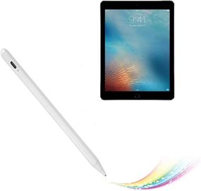 img 4 attached to Улучшите свой опыт работы с iPad Pro 9.7" с помощью электронного стилусного карандаша - активный емкостный стилус совместим с Apple iPad Pro 9.7 дюйма - отлично подходит для рисования и записей - перезаряжаемый карандаш в белом цвете.