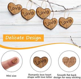 img 2 attached to 🍁 700-Piece Rustic Wooden Love Heart Wedding Table Decor for DIY Crafts - Autumn Fall Thanksgiving Centerpieces