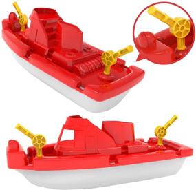 img 2 attached to 🛥️ Bath, Pool & Play Boat Toy Set for Kids | 3 PCs - Yacht, Speed Boat, Sailing Boat | Aircraft Carrier | Ideal Birthday Gift for Toddlers & Babies | FUN LITTLE TOYS